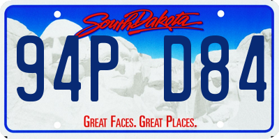 SD license plate 94PD84