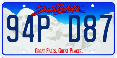 SD license plate 94PD87