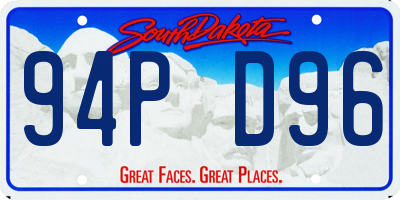 SD license plate 94PD96