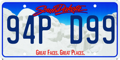 SD license plate 94PD99