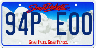 SD license plate 94PE00
