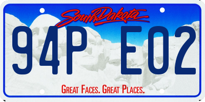 SD license plate 94PE02