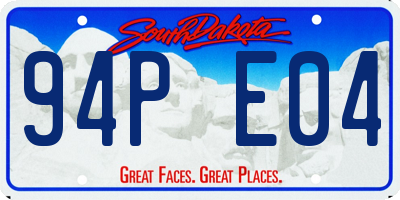 SD license plate 94PE04