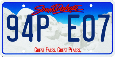 SD license plate 94PE07