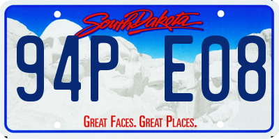SD license plate 94PE08
