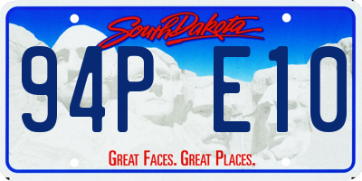 SD license plate 94PE10