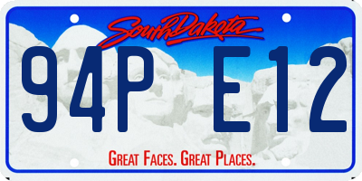 SD license plate 94PE12
