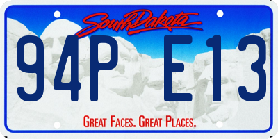 SD license plate 94PE13