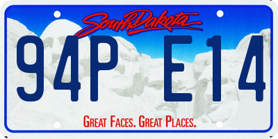 SD license plate 94PE14