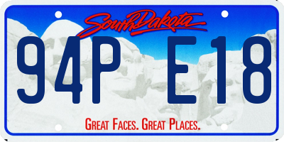 SD license plate 94PE18