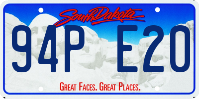 SD license plate 94PE20