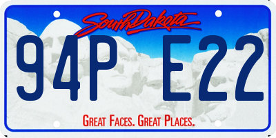 SD license plate 94PE22