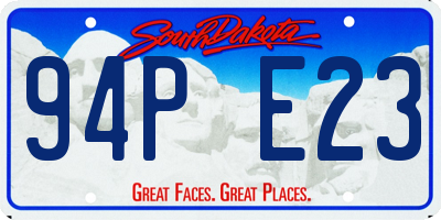 SD license plate 94PE23