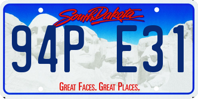 SD license plate 94PE31