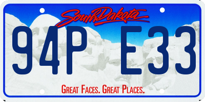 SD license plate 94PE33