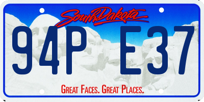 SD license plate 94PE37