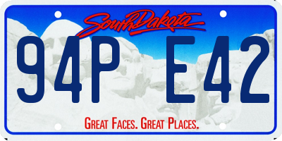 SD license plate 94PE42