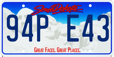 SD license plate 94PE43