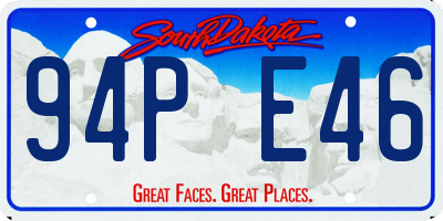 SD license plate 94PE46