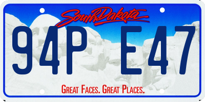 SD license plate 94PE47