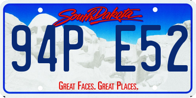 SD license plate 94PE52