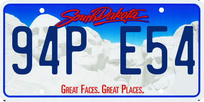 SD license plate 94PE54