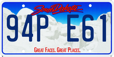 SD license plate 94PE61