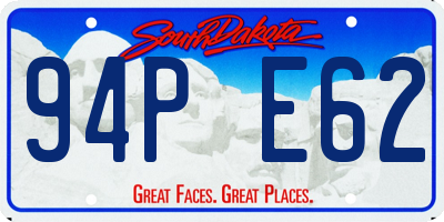 SD license plate 94PE62