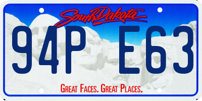 SD license plate 94PE63