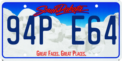 SD license plate 94PE64