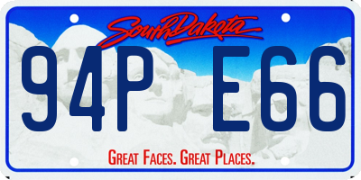 SD license plate 94PE66