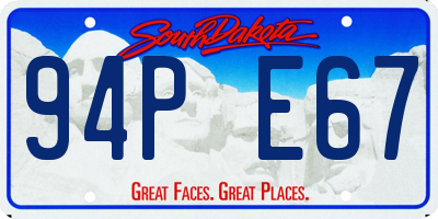 SD license plate 94PE67