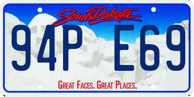 SD license plate 94PE69