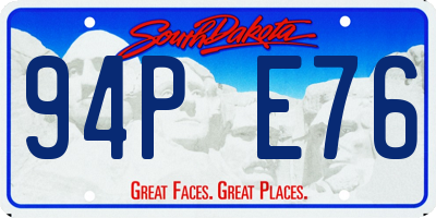 SD license plate 94PE76