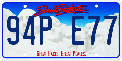 SD license plate 94PE77
