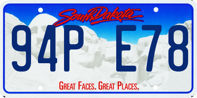 SD license plate 94PE78