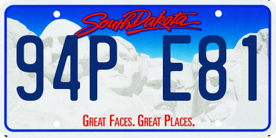 SD license plate 94PE81