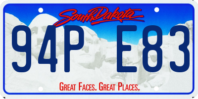 SD license plate 94PE83