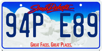 SD license plate 94PE89