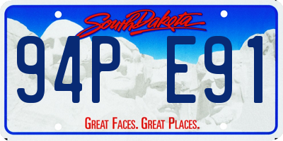 SD license plate 94PE91