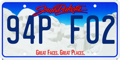 SD license plate 94PF02