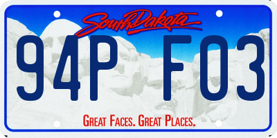 SD license plate 94PF03