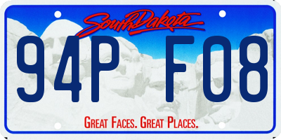 SD license plate 94PF08