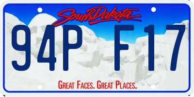 SD license plate 94PF17