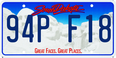 SD license plate 94PF18