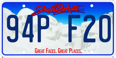 SD license plate 94PF20