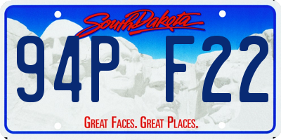 SD license plate 94PF22