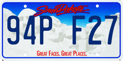 SD license plate 94PF27