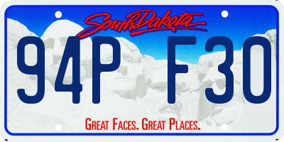SD license plate 94PF30
