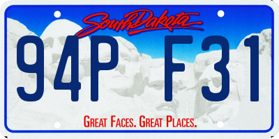 SD license plate 94PF31